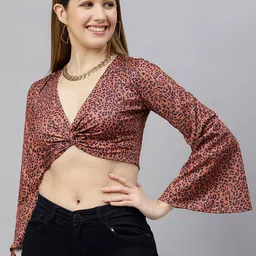 FLAMBOYANT Animal Print Wrap Crop Top-picture-36