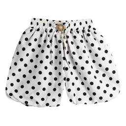 Fashionable Girls White Printed Shorts-picture-36