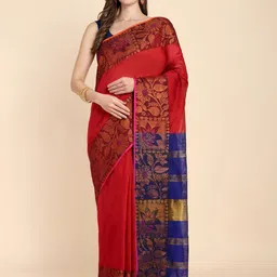 Bong ButiQ Zari Silk Cotton Maheshwari Saree-picture-42