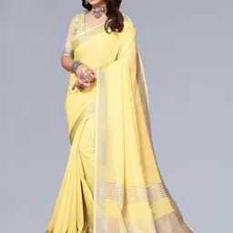 VASTRA-THE FACTORY STORE Woven Design Zari Border Saree-picture-34