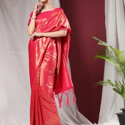 Rujave Woven Design Zari Pure Silk Kanjeevaram Saree-image-79