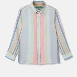United Colors of Benetton Boys Multi Stripes Opaque Striped Casual Shirt-picture-28