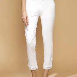 Lakshita Women Skinny Fit Mid-Rise Cotton Trousers-image-34