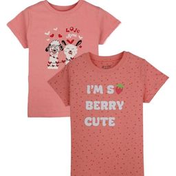 Gini and Jony Girls Pack Of 2 Typography Printed Round Neck Casual Cotton T-shirt-picture-11