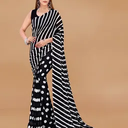 moda rapido ANAND SAREES Polka Dot Printed Half and Half Saree-picture-35