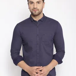 SHOWOFF Comfort Polka Dot Printed Cotton Casual Shirt-image-0