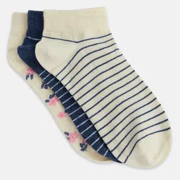 Honey by Pantaloons Women Pack Of 3 Self-Design Ankle-Length Socks-picture-32