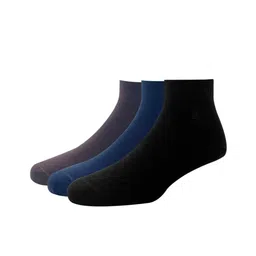 Louis Philippe Men Pack Of 3 Solid Above Ankle-Length Socks-image-81
