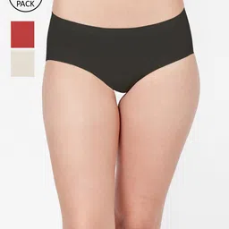 FashionRack Women Pack Of 3 Assorted Seamless Hipster Briefs-picture-29