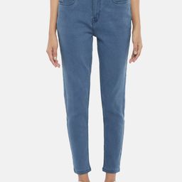 People Women Navy Blue Skinny Fit Jeans-picture-44