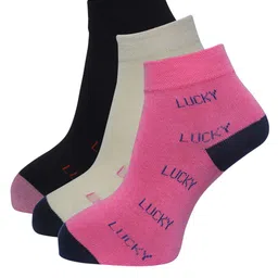 Dollar Socks Women Pack Of 3 Assorted Cotton Ankle-Length Socks-picture-14