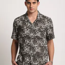 URBARO Smart Animal Printed Opaque Casual Shirt-picture-27