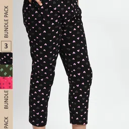 BAESD Girls Pack Of 3 Printed Pure Cotton Capris-picture-14