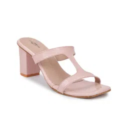 Shezone Pink Block Heels-picture-23