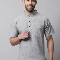 Enchanted Drapes Men Cotton Short Kurta-picture-14