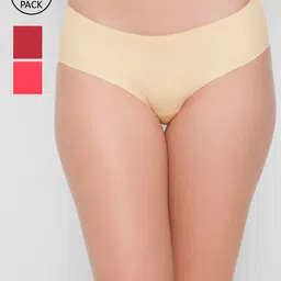 FashionRack Women Pack Of 3 Assorted Solid Hipster Briefs-picture-23