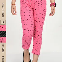 IndiWeaves Girls Pack Of 3 Printed Pure Cotton Capris-picture-20