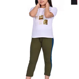 BAESD Girls Pack Of 2 High Rise Relaxed Fit Cotton Capris-picture-27