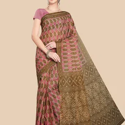 Rani Saahiba Ethnic Motifs Printed Pure Cotton Saree-image-50
