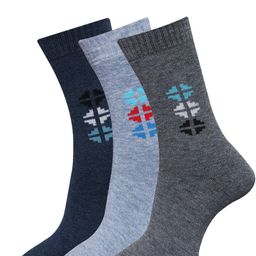 Dollar Socks Men Pack Of 3 Woolen Anti-Odour Calf-Length Socks-picture-2
