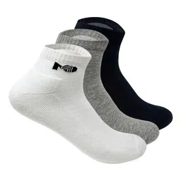 Mint & Oak Men Pack of 3 Cushioned Ankle-Length Socks-image-20