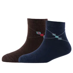 Cotstyle Men Pack Of 2 Patterned Cotton Ankle Length Socks-image-76
