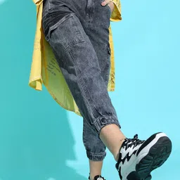 Tokyo Talkies Women Beautiful Grey Jogger Fit Cropped Jeans-image-47