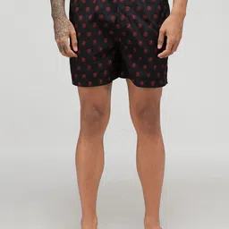 Zoiro Men Avengers Logo Printed Pure Cotton Boxers-image-86