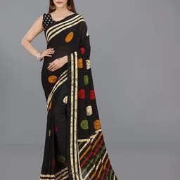 moda rapido ANAND SAREES Polka Dot Printed Saree-picture-11