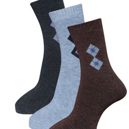 Dollar Socks Men Pack Of 3 Wool Anti-Odour Calf-Length Socks-picture-3