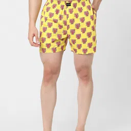 Jack & Jones Men Yellow Printed Boxers-picture-24