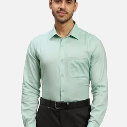 Raymond Textured Self-Design Contemporary-Fit Pure Cotton Formal Shirt-picture-34