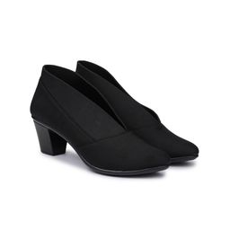 Shezone Women Black Block Pumps-picture-32