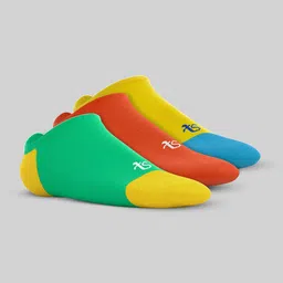 TalkingSox Pack Of 3 Colourblocked Shoe Liners Socks-picture-14