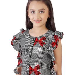 Tiny Girl Red & Grey Checked Round Neck Top-picture-23