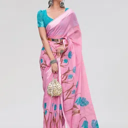 KALINI Floral Printed Silk Cotton Kanjeevaram Saree-picture-13