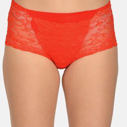 mod & shy Women Red Self Design Lace Hipstier Brief-picture-46