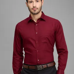 Raymond Spread Collar Long Sleeves  Slim-Fit Cotton Formal Shirt-picture-41