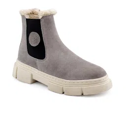 bacca bucci Men ALPINE ARMOR Mid Top Leather Block-Heel Snow Chelsea Boots-picture-32