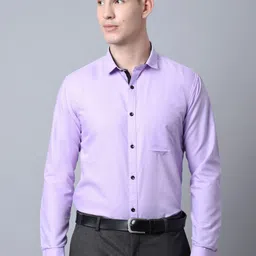 Majestic Man Men Lavender Slim Fit Formal Shirt-picture-24