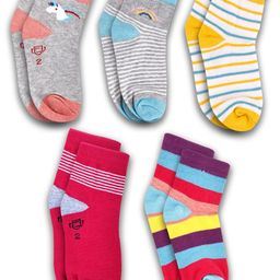 Dollar Socks Kids Pack Of 5 Assorted Ankle-Length Socks-picture-5