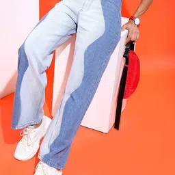 Tokyo Talkies Women Colourblocked Clean Look Dad Fit Jeans-picture-46