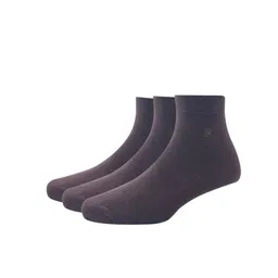 Louis Philippe Mens Brown Pack of 3 Cotton Full Length Socks-image-1