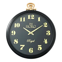 Horo Black & Yellow Contemporary Wall Clock-image-16