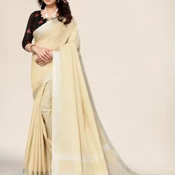 ALAGINI Zari Pure Linen Chanderi Saree-picture-35