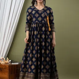 SURHI Ethnic Motifs Printed Maternity Wrap Ethnic Dress-picture-40