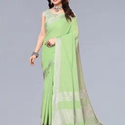 VASTRA-THE FACTORY STORE Woven Design Zari Border Saree-picture-26
