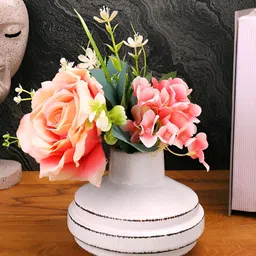 Aura White Burmese Designed Ceramic Vase-picture-12