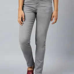 Woodland Women Grey Light Fade Stretchable Jeans-image-19