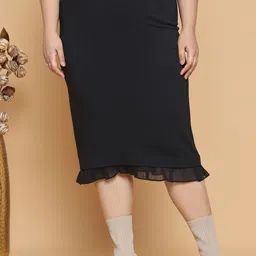 theRebelinme Pure Cotton Midi Skirt-image-4